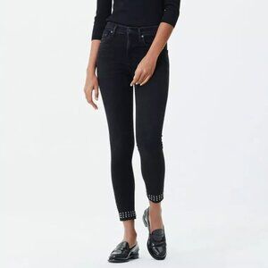 Citizens of Humanity for Anthropologie Rocket High-Rise Studded Jeans - Size 26